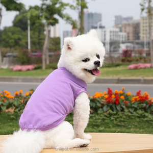 Blank Dog Shirt Pet <b>Clothes</b> Summer Plain Color Breathable Solid Dog T Shirt Blank Custom Pattern - Product Image 4