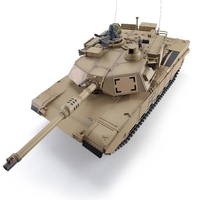 Henglong SJY-3918-1 RC 1/16 Tanque M1A2 Abrams de Metal - Eléctrico, Control Remoto de 150m, Nivel Experto, Uso Interior/Exterior, AA