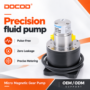 Bomba de engranajes micro de acero inoxidable con accionamiento magnético de 0.32 mL/rev y motor BLDC de 24V y 1.2 MPa para medición y transferencia de agua de precisión - Product Image 1