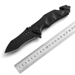 Couteau tactique de sauvetage pliable OEM EDC en aluminium noir, coupe-ceinture de sécurité, pour la survie en plein air, le camping et la chasse - Product Image 5