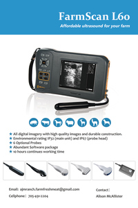 Granja USG precio barato Animal bovino equino dispositivo reproductivo embarazo escáner veterinario máquina de ultrasonido vaca sonda de ultrasonido - Product Image 6