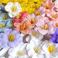 Fleur de savon parfumée tulipe à pétales ouverts, fleurs séchées et éternelles, matériaux de bouquets faits main pour anniversaire et remise de diplôme