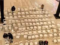 Ensemble de chaises de jardin pliantes légères et abordables en plastique blanc, design contemporain moulé par soufflage, imperméable, pour la maison et le bureau