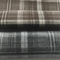 Tissu de vêtements tricoté à carreaux de haute qualité 100% polyester Imitation laine pour la production de costumes