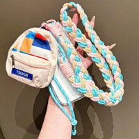 Étui pour téléphone portable iPhone, cordon long en polyester tressé à trois brins, cordon coloré à porter en bandoulière, sangle anti-perte avec sac de rangement