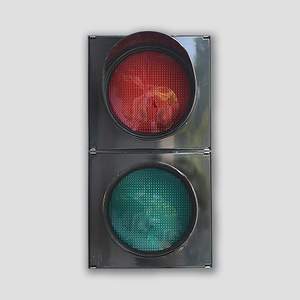 Feu de route à deux faces, 200mm, rouge et vert - Product Image 6