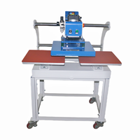 Presse à transfert thermique pneumatique à double station coulissante vers le haut 50*60cm 60*60cm pour l'impression de t-shirts et de vêtements