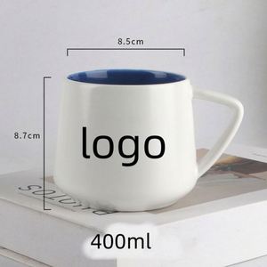 Mug en céramique minimaliste - Tasse à eau de bureau personnalisée avec logo imprimé pour cadeaux d'entreprise d'hôtel et promotion quotidienne - Cadeau léger - Product Image 4