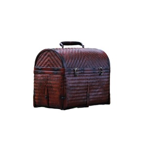 Bamboo Woven Tea <b>Box</b> Large Size Portable <b>Vintage</b> Style Chinese Republic Era Luggage Gift Craft - Product Image 5