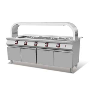 Matériel de cuisine : Bain-marie électrique en verre pour maintien au chaud des aliments, avec écran de présentation, pour buffet et soupes, en fer, 2.8KW - Product Image 2