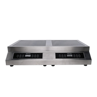 Cuisinière à induction puissante à double zone, cuisinière électrique 3500W, cuisinière à induction électrique à 2 brûleurs
