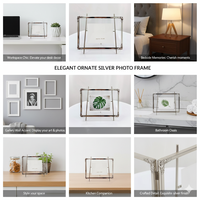 Cadres photo de luxe rectangulaires en métal pour table, cadre photo haut de gamme pour la maison, le bureau, la décoration de mariage