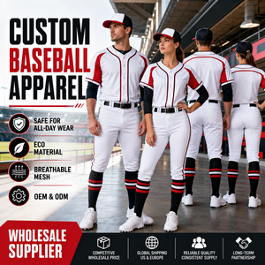 Ensembles d'uniformes de baseball à marque privée |   Vêtements d'équipe personnalisés durables avec noms et numéros, livraison rapide - Product Image 1
