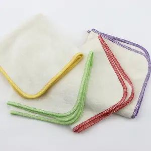 Новый дизайн пользовательский размер 20*20 см натуральный цвет ткани волокна многоразового бамбука микрофибра детское полотенце