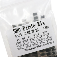 Kit de diodes SMD 20 valeurs, 10 pièces de chaque, diodes redresseuses à montage en surface, Schottky, emballage M1 M4 M7 SS34