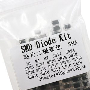 Kit de Diodos SMD, 20 Valores, 10 Piezas de Cada Uno, Diodos Rectificadores de Montaje Superficial, Paquete Schottky M1 M4 M7 SS34 - Product Image 1