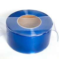 Tirai Strip PVC Biru Tahan Dingin Gulungan Tirai Plastik Industri untuk Ruang Dingin