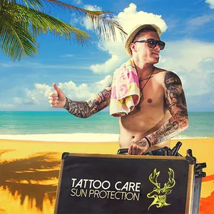 Натуральный минеральный крем от солнца для татуировок, увлажняющий крем для кожи, водонепроницаемый крем от солнца для татуировок