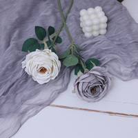Single Branch Gold Seide Rose Vintage Light Luxus Weiche Dekoration Blumen rose für Hochzeit und Tisch dekoration Künstliche Blume