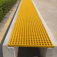 Revêtement de sol de construction de qualité supérieure, résistant au feu, antidérapant, léger, panneau de grille en FRP