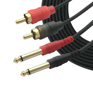 OEM OFC cobre Audio 2 6,35mm macho <span class=keywords><strong>Jack</strong></span> a 2 <span class=keywords><strong>RCA</strong></span> macho 2 6,35mm <span class=keywords><strong>Jack</strong></span> macho Dual <span class=keywords><strong>RCA</strong></span> 2 <span class=keywords><strong>Rca</strong></span> <span class=keywords><strong>Jack</strong></span> estéreo Audio adaptador Cable - Product Image 2