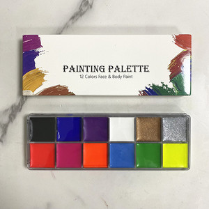 Bộ Sơn Dầu Neon Dành Cho Bữa Tiệc Halloween Bộ Dụng Cụ Trang Điểm Cơ Thể Chuyên Nghiệp 12 Màu Xăm Mặt Sơn Cơ Thể Sơn Dầu - Product Image 3