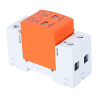 Parafoudre de protection contre les surtensions AC 2P 40KA sur rail DIN, orange, basse tension, protection contre les surtensions SPD pour l'énergie solaire