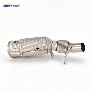 สำหรับ BMW 525i 528i F10 F18 N20 2.0T ท่อดาวน์ไปป์สำหรับรถแข่ง พร้อมแผ่นกันความร้อน เชื่อมแบบ TIG ติดตั้งได้โดยตรง อะไหล่ท่อไอเสียประสิทธิภาพสูง - Product Image 3