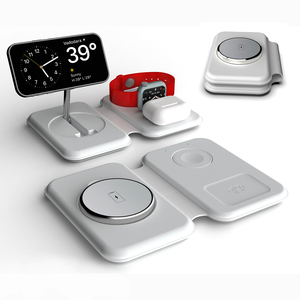 New Có Thể Gập Lại 3 Trong 1 Sạc Không Dây Từ Sạc Trạm Sạc Di Động Cho Điện Thoại Di Động Sạc Power <span class=keywords><strong>Adapter</strong></span> - Product Image 1