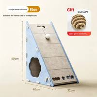 Nouvelle griffoire triangulaire en feutre pour chat, maison 3-en-1, avec jouet à balle et griffoir vertical, protection de meubles, personnalisable