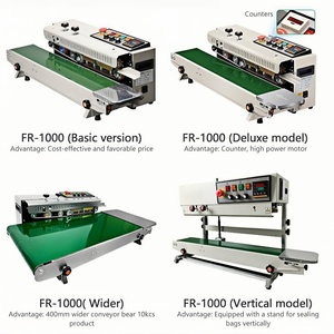 Machine de scellage thermique automatique horizontale de bureau FR1000, vernis pour cuisinière, haute précision, pour sachets en plastique/papier alimentaire - Product Image 4