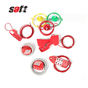 産業用の珍しいデバイス用の2mステンレス鋼スチールケーブルを備えたSaft調整可能な耐衝撃性ケーブルロックアウト - Product Image 5