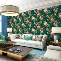 Design floral moderne PVC 3D papier peint gaufré imperméable à l'eau style forêt pour hôtel intérieur décor à la maison sur les murs intérieurs