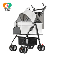 Carrito de Paseo Plegable Ligero para Mascotas, Ideal para Viajes al Aire Libre, para Gatos y Perros de Raza Pequeña y Mediana