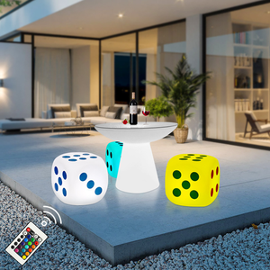 Nhựa hiện đại dẫn bàn ghế ánh sáng không thấm nước sang trọng màu sắc thay đổi xúc xắc cho Halloween bên biệt thự trang trí - Product Image 2