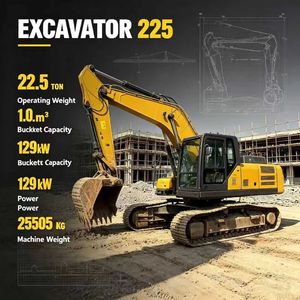 Excavadora Usada de Servicio Pesado de 22.5 Toneladas con Control Remoto Hidráulico Proporcional Inalámbrico Industrial para Proyectos de Construcción - Product Image 1