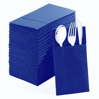 Serviettes de table écologiques Serviettes souples recyclables pour les fêtes Papier jetable 2 plis posé à l'air
