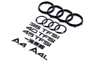 Kit di Aggiornamento per <span class=keywords><strong>Audi</strong></span> A3/<span class=keywords><strong>A4</strong></span>/A5/A6/A7/A8/Q3/Q5/Q7, Griglia Nera e Emblema Posteriore, Sostituzione Originale Standard OE - Product Image 5