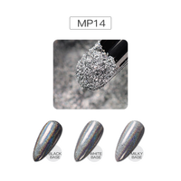 Poudre à ongles miroir magique de marque privée, pigment chromé bricolage pour paillettes, changement de couleur et nail art miroir