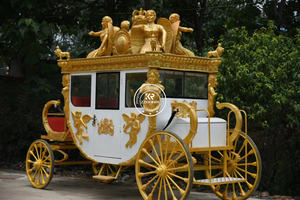 عربة ملكية آسيوية بيضاء مصنوعة من الخيل عربة زفاف ملكية مريحة عربة ملكية على الطراز الأوروبي للعرض على المعالم السياحية - Product Image 4