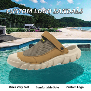 Factory Supply Accept Custom LOGO Service New Design Rubber Anti-Slippery Breathable Slip-On Summer Closed Toe <b>Large</b> Size Men - Product Image 2