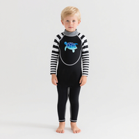 Wetsuit Anak Lengan Panjang Full Body 3mm Neoprene Bernapas Resleting Belakang untuk Surfing Diving Custom OEM Grosir