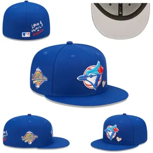 Cheap Wholesale Baseball Caps Embroidery Toronto Blue Jays Baseball Hats 6 Panel Cotton New Gorra Era Fitted Hats Snapback Cap