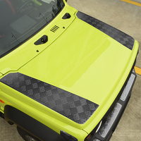 Autocollants décoratifs en acier inoxydable 304 des deux côtés du capot avant pour Suzuki Jimny JB64 JB74 2019 +