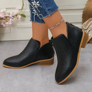 Stivaletti invernali invernali con vendita calda comode scarpe Casual in camoscio con tacco a punta stile retrò occidentale - Product Image 4