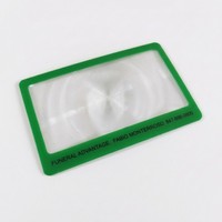 Ultra Thin PVC Card Magnifying Glass with Bookmark and Scale 3X Magnification