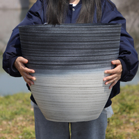 Produits en gros, décorations pour la maison et le jardin, jardinières modernes, grands pots ronds en plastique pour plantes d'extérieur
