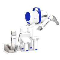 Kit de toilettage pour animaux de compagnie KEMEI Km-cw2098 avec tondeuses, coupe-poils, brosse lissante, brosse anti-peluches, éliminateur de poils de chien et de chat