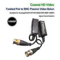 Transmetteur Balun Vidéo HD Passif pour Paire Torsadée CVI TVI avec Connecteur d'Alimentation pour Système CCTV