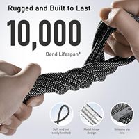 Kabel Tipe C Kecepatan Tinggi 240 Watt Pengisian Cepat, 180 ° Kabel USB C Berputar, Kabel Charger Tipe C Teranyam, Pengisian Cepat untuk Ponsel